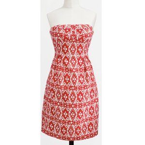 NWT J.Crew Tube Top Dress Red Size 0